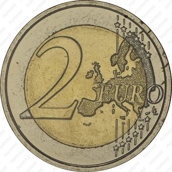 2 евро 2014, Красный крест - Реверс