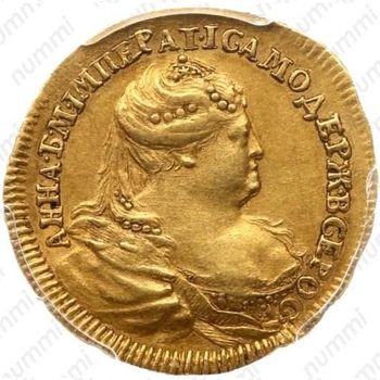 жетон 1740, в память кончины Императрицы Анны Иоанновны, золото