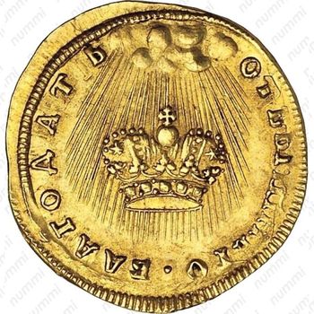 жетон 1742, в память коронации Императрицы Елизаветы, золото - Аверс