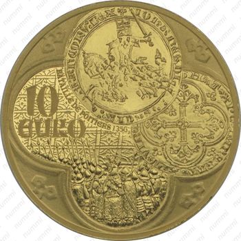 10 евро 2015, сеятельница (золото, Франк Шеваль (франк на лошади - первый франк))