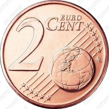 2 евро цента 1999, М - Реверс