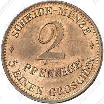 2 пфеннига 1851, F
