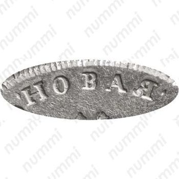 Серебряная монета 1 рубль 1728, тип 1728 года, с двумя лентами в волосах, голова не разделяет надпись, со звездой на груди, ромбики разделяют надпись реверса