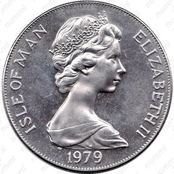 1 крона 1979, монеты острова Мэн - Аверс