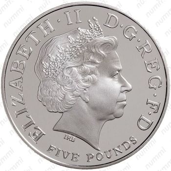 5 фунтов 2006, Елизавета II - Аверс