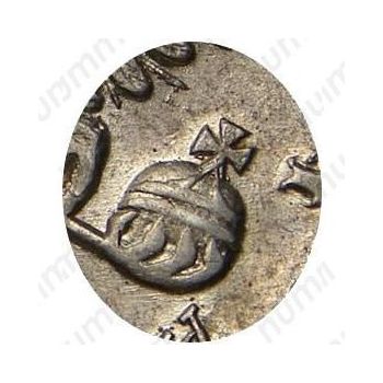 1 рубль 1731, с брошью на груди, крест державы простой