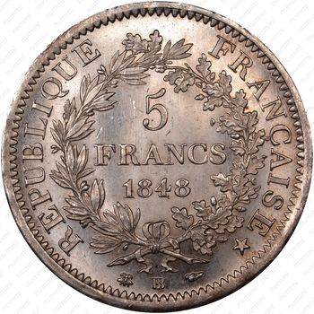 5 франков 1848, Вторая республика