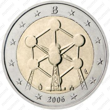 2 евро 2006, Атомиум - Аверс