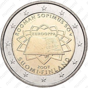 2 евро 2007, 50 лет Римскому договору (Финляндия) - Аверс