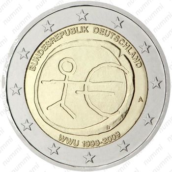 2 евро 2009, 10 лет союзу (Германия) - Аверс