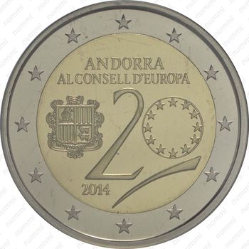 2 евро 2014, Андорра - Аверс