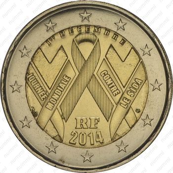 2 евро 2014, борьба со СПИДом - Аверс