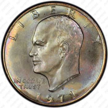 1 доллар 1971, доллар Эйзенхауэра - Аверс