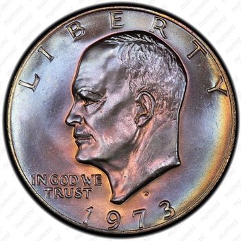 1 доллар 1973, доллар Эйзенхауэра - Аверс