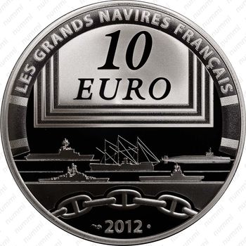 10 евро 2012, вертолётоносец Жанна д’Арк