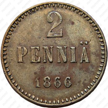 2 пенни 1866 - Реверс