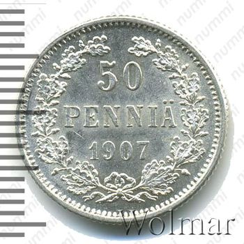 50 пенни 1907, L - Реверс