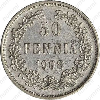 50 пенни 1908, L - Реверс