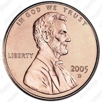 1 цент 2005 - Аверс