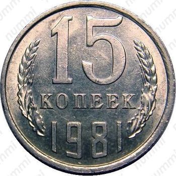 15 копеек 1981 - Реверс