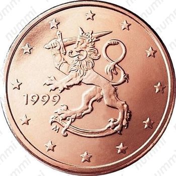 1 евро цент 1999, М - Аверс