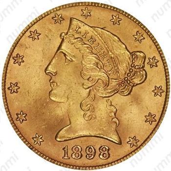 5 долларов 1898, голова Свободы