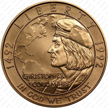 5 долларов 1992, Колумб