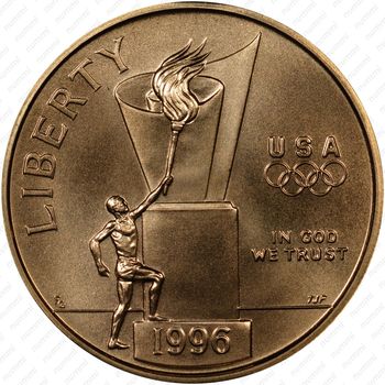 5 долларов 1996, олимпийский огонь