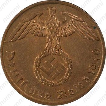 1 рейхспфенниг 1940, Третий рейх, бронза