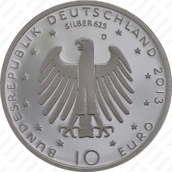 10 евро 2013, Рихард Вагнер, серебро