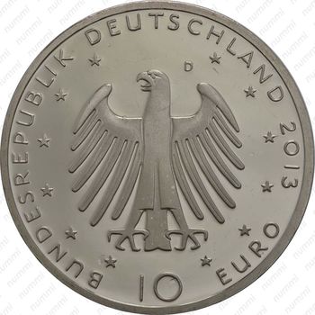10 евро 2013, Рихард Вагнер, медно-никелевый сплав