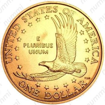 1 доллар 2001, Сакагавея - Реверс