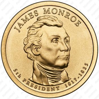 1 доллар 2008, Джеймс Монро - Аверс