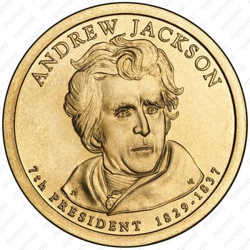 1 доллар 2008, Эндрю Джексон - Аверс
