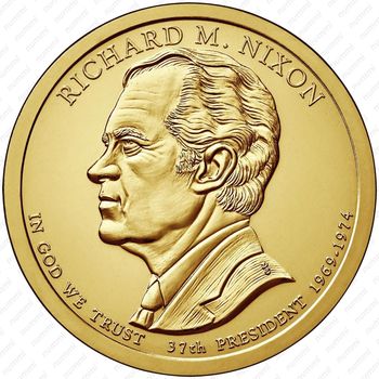 1 доллар 2016, Ричард Никсон - Аверс