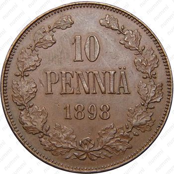 10 пенни 1898 - Реверс