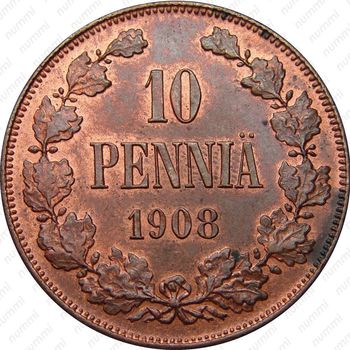 10 пенни 1908 - Реверс