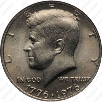 50 центов 1976, Индепенденс-холл - Аверс