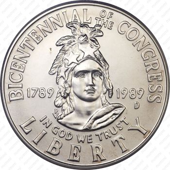 50 центов 1989, Конгресс США - Аверс
