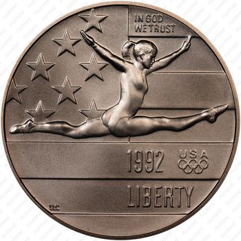 50 центов 1992, Олимпиада в Барселоне - Аверс