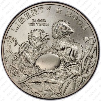 50 центов 2008, белоголовый орлан - Аверс