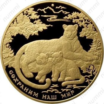 10000 рублей 2011, леопард
