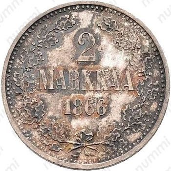 2 марки 1866, S - Реверс