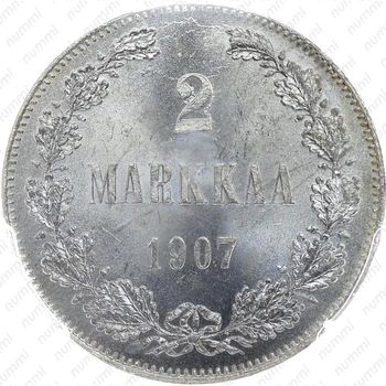 2 марки 1907, L - Реверс