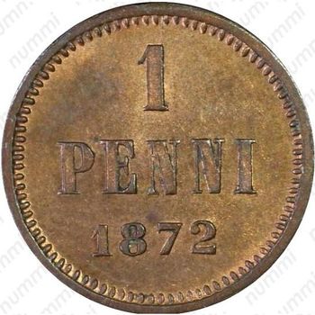 1 пенни 1872 - Реверс