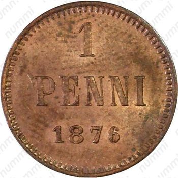 1 пенни 1876 - Реверс