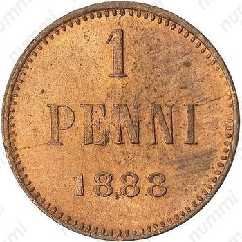 1 пенни 1888 - Реверс