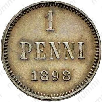 1 пенни 1898 - Реверс