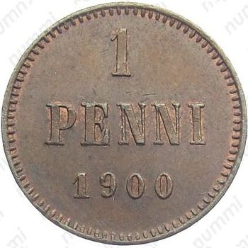 1 пенни 1900 - Реверс