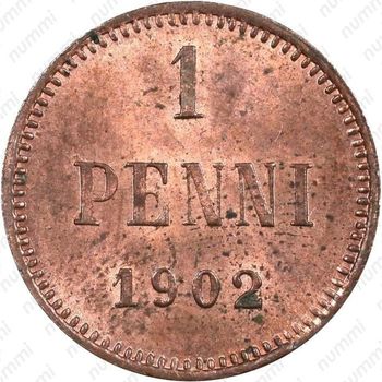 1 пенни 1902 - Реверс